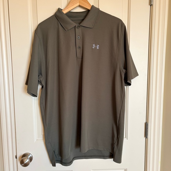 Under Armour Other - 🔥 UNDER ARMOUR Golf Polo | Olive Green & Gray | Size XL | Performance Tech